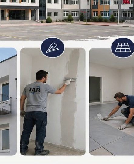 Okul zemin uygulamaları fayans ve seramik döşeme